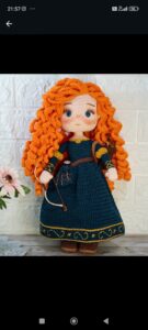 Boneca Merida em Amigurumi